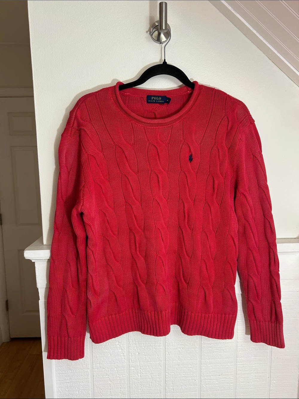 POLO Ralph Lauren 100% Cotton Cable Knit Crew Neck Sweater women’s medium